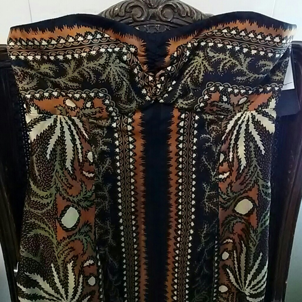 Nicole Miller silk strapless print dress NWT - Picture 5 of 5